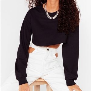 Cropped long sleeve sweater/ shirt